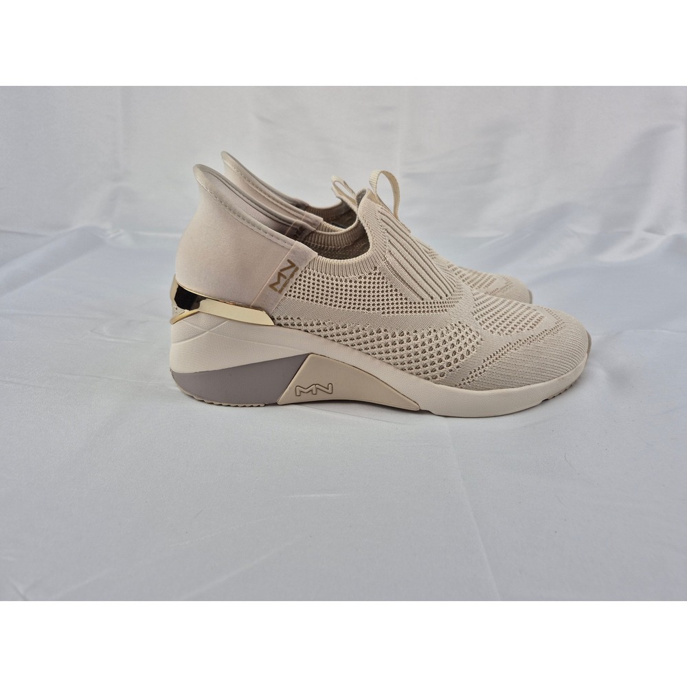 Skechers Mark Nason Womens 9.5 Slip On Knit Sneakers Beige Hands Free
